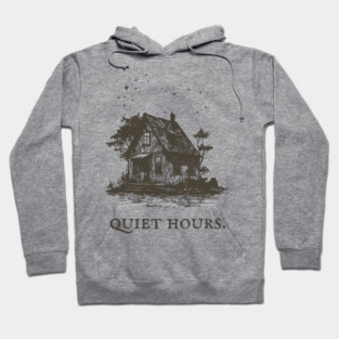 Cozy Cottage Illustration for the Quiet Hours Hoodie