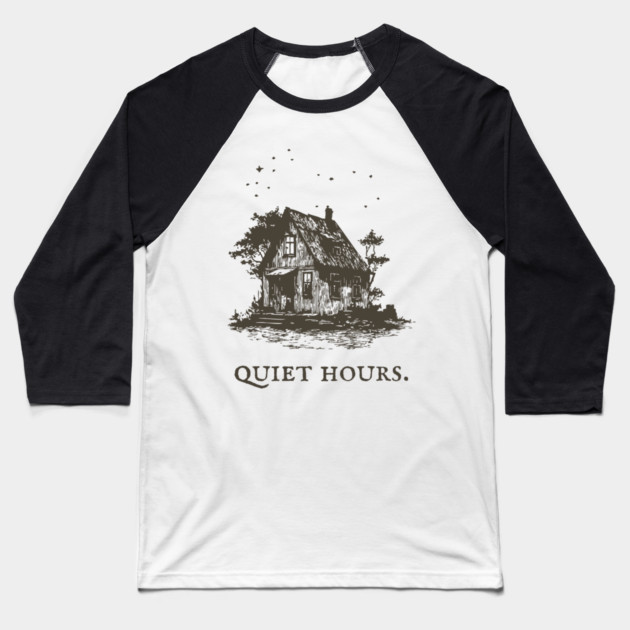 Cozy Cottage Illustration for the Quiet Hours Baseball T-Shirt by TuncGK