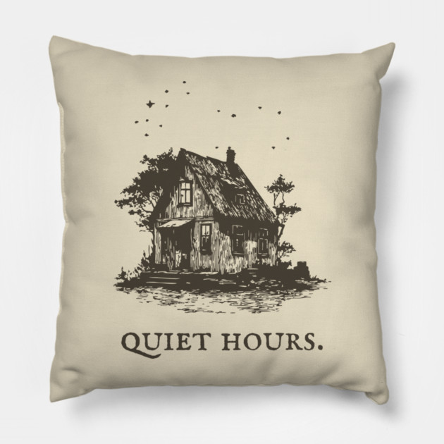 Cozy Cottage Illustration for the Quiet Hours Pillow by TuncGK
