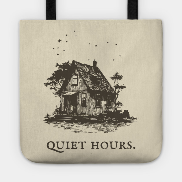 Cozy Cottage Illustration for the Quiet Hours Tote by TuncGK