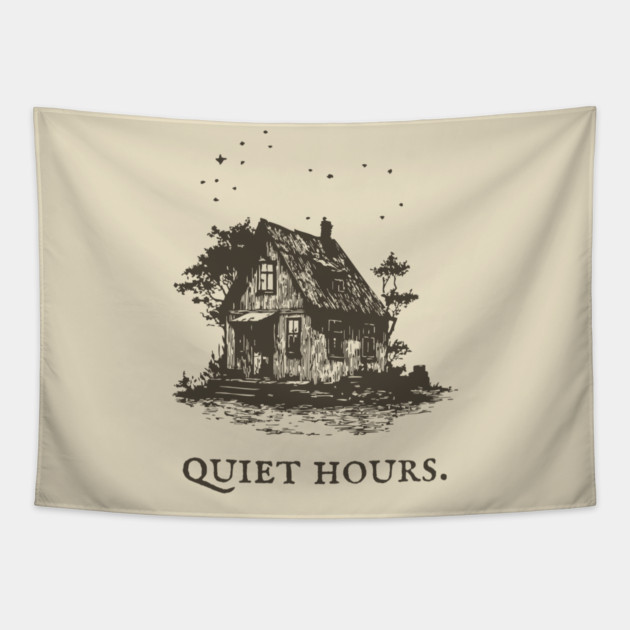 Cozy Cottage Illustration for the Quiet Hours Tapestry by TuncGK