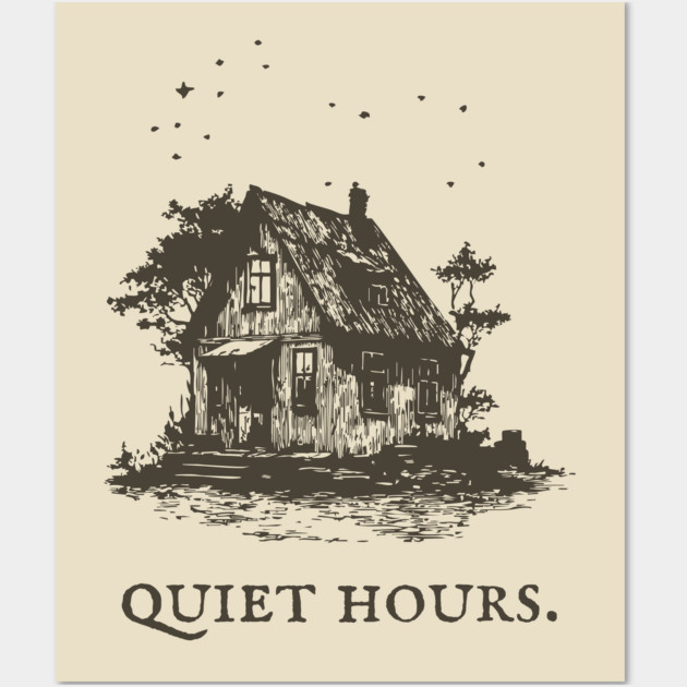 Cozy Cottage Illustration for the Quiet Hours Wall Art by TuncGK