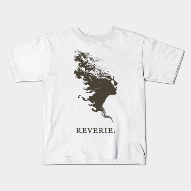 Reverie Silhouette of a Dreamer Illustration Kids T-Shirt by TuncGK