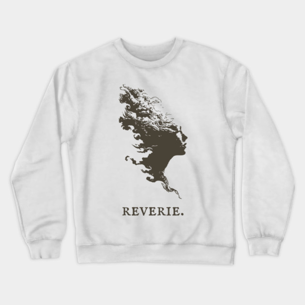 Reverie Silhouette of a Dreamer Illustration Crewneck Sweatshirt by TuncGK