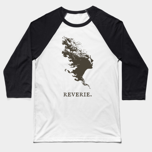 Reverie Silhouette of a Dreamer Illustration Baseball T-Shirt by TuncGK