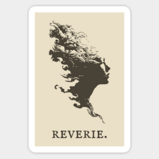 Reverie Silhouette of a Dreamer Illustration Sticker
