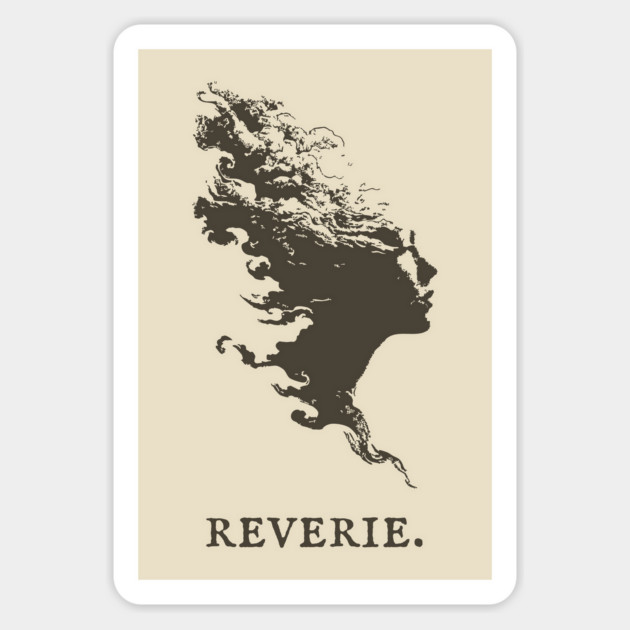 Reverie Silhouette of a Dreamer Illustration Magnet by TuncGK