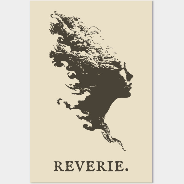 Reverie Silhouette of a Dreamer Illustration Wall Art by TuncGK