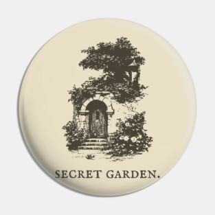 Secret Garden Gate Vintage Fairytale Illustration Pin