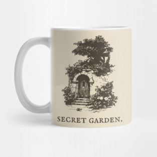 Secret Garden Gate Vintage Fairytale Illustration Mug