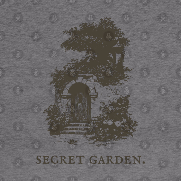 Secret Garden Gate Vintage Fairytale Illustration by TuncGK