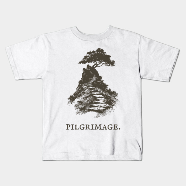 A Sacred Pilgrimage to a Solitary Tree Kids T-Shirt by TuncGK