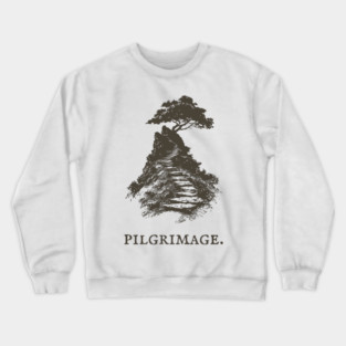 A Sacred Pilgrimage to a Solitary Tree Crewneck Sweatshirt
