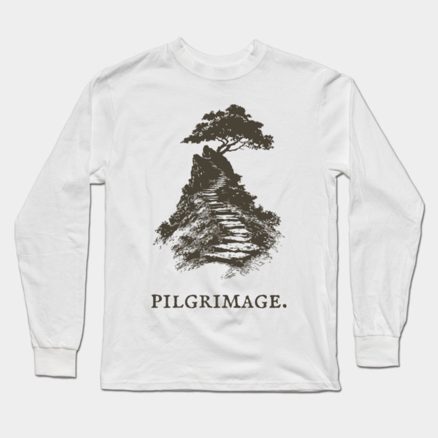 A Sacred Pilgrimage to a Solitary Tree Long Sleeve T-Shirt by TuncGK
