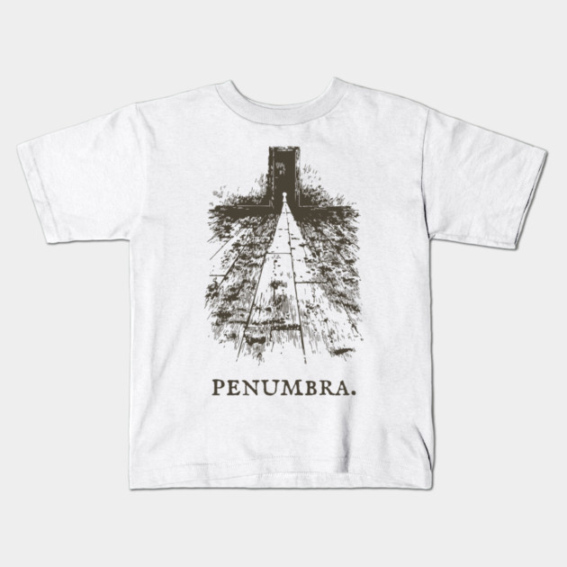 Penumbra Moody Light and Shadow Illustration Kids T-Shirt by TuncGK