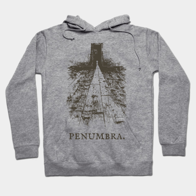 Penumbra Moody Light and Shadow Illustration Hoodie by TuncGK