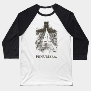 Penumbra Moody Light and Shadow Illustration Baseball T-Shirt