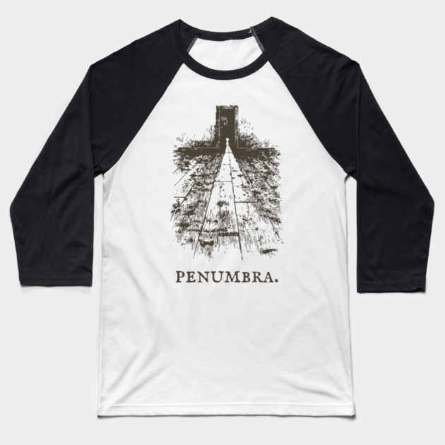 Penumbra Moody Light and Shadow Illustration Baseball T-Shirt by TuncGK