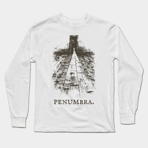 Penumbra Moody Light and Shadow Illustration Long Sleeve T-Shirt by TuncGK