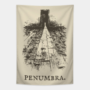 Penumbra Moody Light and Shadow Illustration Tapestry