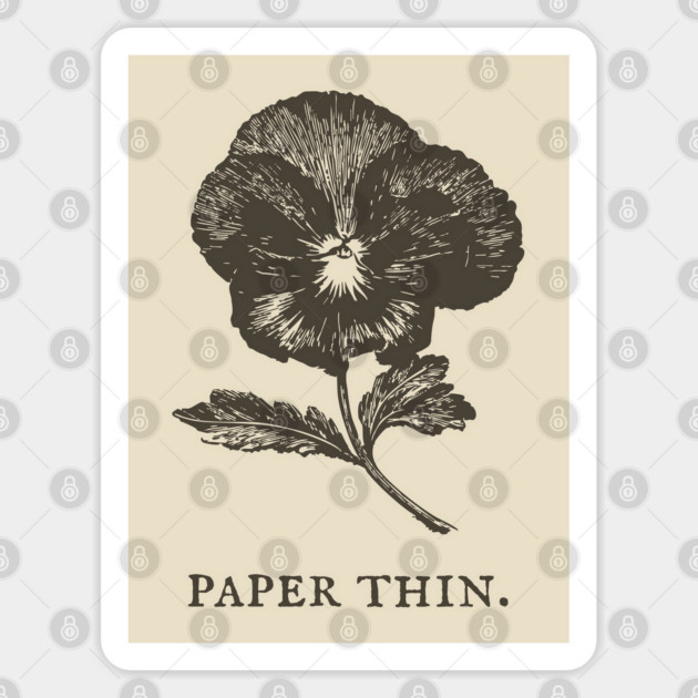 Paper Thin Pressed Pansy Flower Illustration Sticker by TuncGK