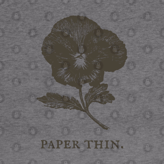 Paper Thin Pressed Pansy Flower Illustration by TuncGK