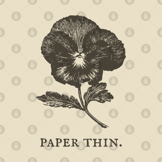 Paper Thin Pressed Pansy Flower Illustration by TuncGK