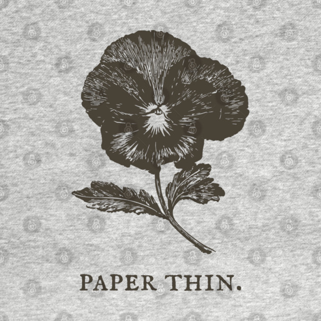 Paper Thin Pressed Pansy Flower Illustration by TuncGK