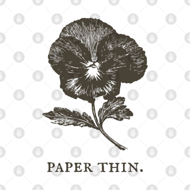 Paper Thin Pressed Pansy Flower Illustration by TuncGK