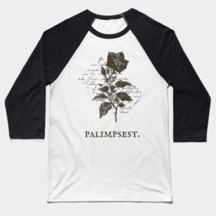 Palimpsest Layered History Botanical Illustration Baseball T-Shirt