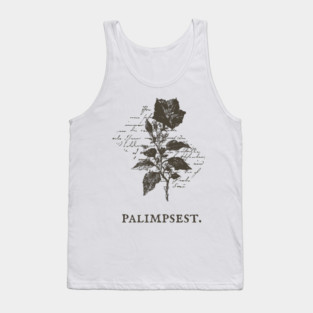 Palimpsest Layered History Botanical Illustration Tank Top