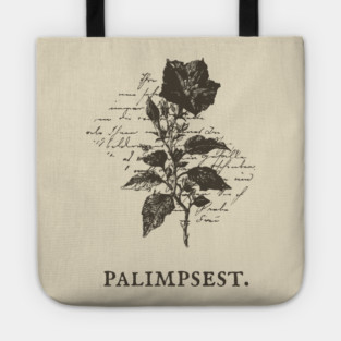 Palimpsest Layered History Botanical Illustration Tote