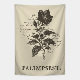 Palimpsest Layered History Botanical Illustration Tapestry