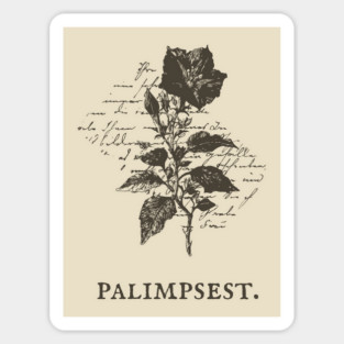 Palimpsest Layered History Botanical Illustration Sticker