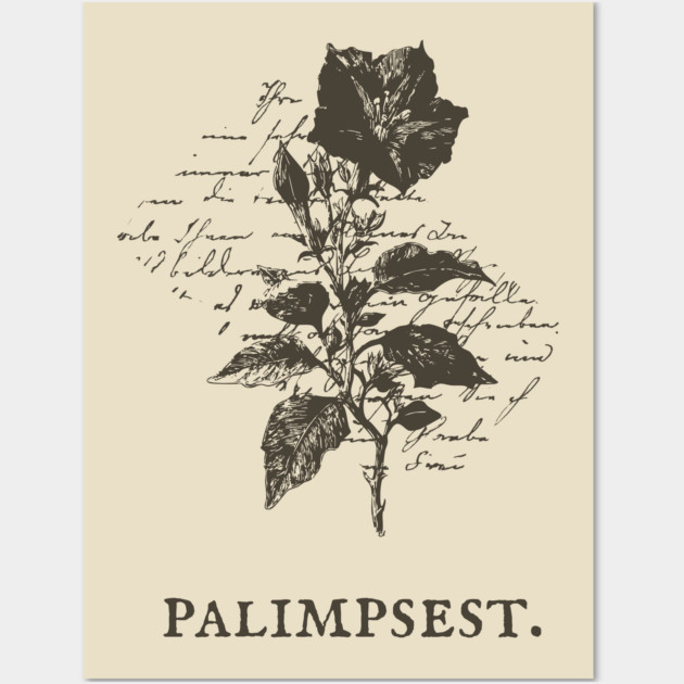 Palimpsest Layered History Botanical Illustration Wall Art by TuncGK
