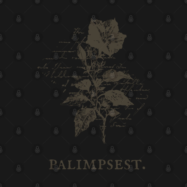 Palimpsest Layered History Botanical Illustration by TuncGK