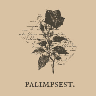 Palimpsest Layered History Botanical Illustration T-Shirt