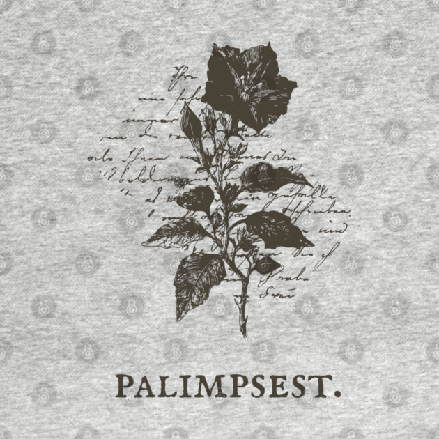 Palimpsest Layered History Botanical Illustration by TuncGK