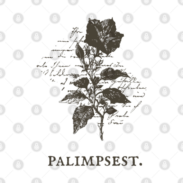 Palimpsest Layered History Botanical Illustration by TuncGK
