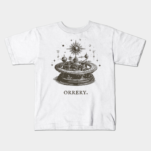 Vintage Orrery Mechanical Model of the Solar System Kids T-Shirt by TuncGK
