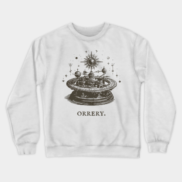 Vintage Orrery Mechanical Model of the Solar System Crewneck Sweatshirt by TuncGK