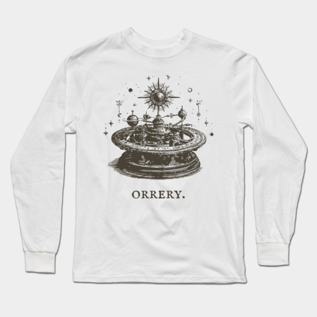 Vintage Orrery Mechanical Model of the Solar System Long Sleeve T-Shirt by TuncGK