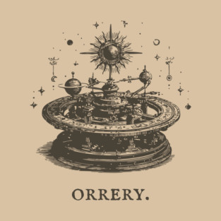 Vintage Orrery Mechanical Model of the Solar System T-Shirt
