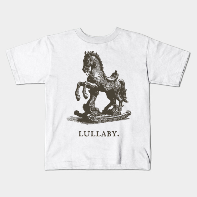 Antique Rocking Horse Lullaby Illustration Kids T-Shirt by TuncGK