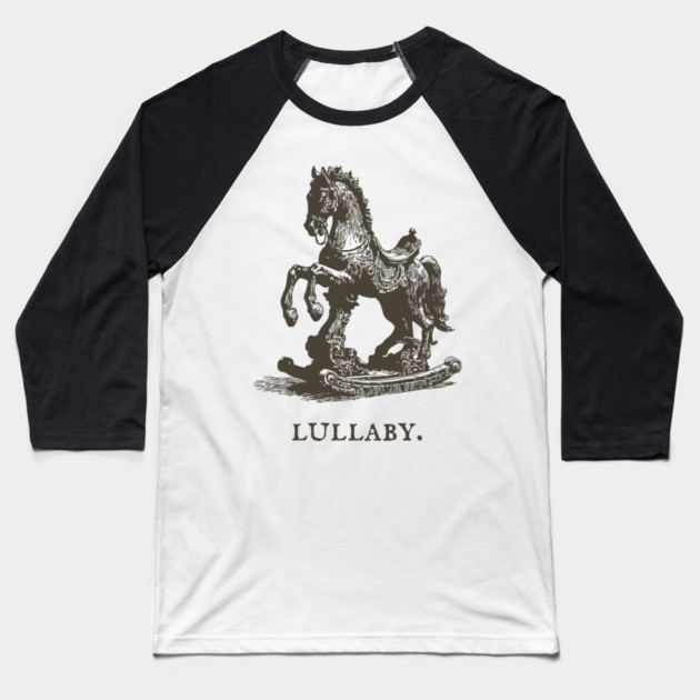 Antique Rocking Horse Lullaby Illustration Baseball T-Shirt by TuncGK