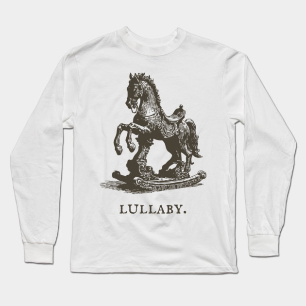 Antique Rocking Horse Lullaby Illustration Long Sleeve T-Shirt by TuncGK