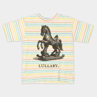 Antique Rocking Horse Lullaby Illustration Kids T-Shirt