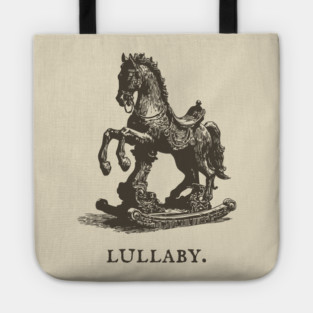 Antique Rocking Horse Lullaby Illustration Tote