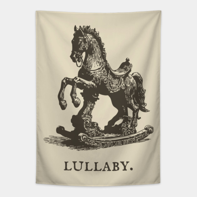 Antique Rocking Horse Lullaby Illustration Tapestry by TuncGK