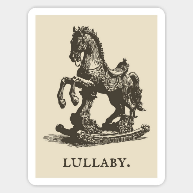 Antique Rocking Horse Lullaby Illustration Magnet by TuncGK